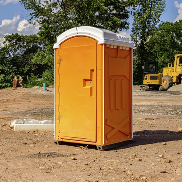 can i customize the exterior of the portable restrooms with my event logo or branding in Cleo Springs